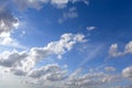 Altocumulus floccus clouds Royalty Free Stock Photo