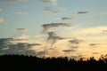 Altocumulus floccus virga clouds Royalty Free Stock Photo