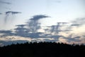 Altocumulus floccus virga clouds Royalty Free Stock Photo