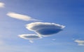 Altocumulus lenticularis cloud Royalty Free Stock Photo