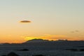 Altocumulus lenticularis cloud at sunset