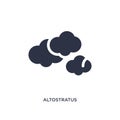 altostratus icon on white background. Simple element illustration from weather concept