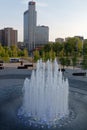 Altus office tower and the fountain
