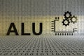 ALU concept text sunlight 3D Royalty Free Stock Photo