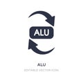 alu icon on white background. Simple element illustration from UI concept Royalty Free Stock Photo