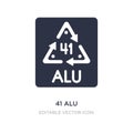 41 alu icon on white background. Simple element illustration from UI concept Royalty Free Stock Photo