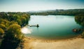 Alum lake, Chomutov, Czech republic Royalty Free Stock Photo
