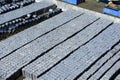 Aluminimum stockpile in the Port of Salerno, Italy Royalty Free Stock Photo