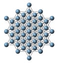 Aluminium aluminum metal, crystal structure.