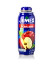 Aluminium bottle of the Jumex Apple isolated Royalty Free Stock Photo