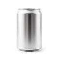 Aluminium can isolated on white created with Generative AI. Empty can for beverages.