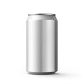 Aluminium can isolated on white created with Generative AI. Empty can for beverages.