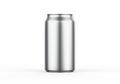 Metallic can mockup for beer, alcohol, juice and soda, aluminum metal can mockup on isolated white background, 3d illustration Royalty Free Stock Photo