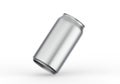 Metallic can mockup for beer, alcohol, juice and soda, aluminum metal can mockup on isolated white background, 3d illustration Royalty Free Stock Photo