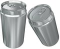 Aluminium can in two foreshortening Royalty Free Stock Photo
