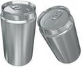 Aluminium can in two foreshortening