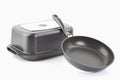Aluminium cast frying pans Royalty Free Stock Photo