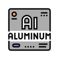 aluminium chemical material color icon vector illustration