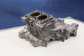 aluminium die casting products made from high pressure injection machine using molten metal and metal tooling or mold ; ADC12 ; Royalty Free Stock Photo