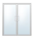 Aluminium door vector