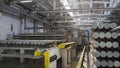 Aluminium extrusion production line factory warehouse.