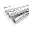 Aluminium Foil Roll, Aluminum Paper Isolated, Silver Cooking Foil, Light Metal Sheet Royalty Free Stock Photo