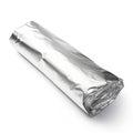 Aluminium Foil Roll, Aluminum Paper Isolated, Silver Cooking Foil, Light Metal Sheet Royalty Free Stock Photo