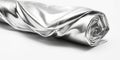 Aluminium Foil Roll, Aluminum Paper Isolated, Silver Cooking Foil, Light Metal Sheet Royalty Free Stock Photo