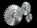 Aluminium gears Royalty Free Stock Photo