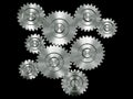 Aluminium gears Royalty Free Stock Photo