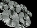 Aluminium gears Royalty Free Stock Photo