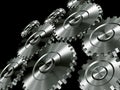Aluminium gears Royalty Free Stock Photo