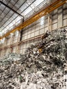 Aluminium and metal scrap pile in recycle factory Royalty Free Stock Photo