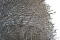 Aluminium model of beehive of the UK pavilion at Expo Milan 2015.