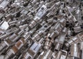 Aluminium parts background Royalty Free Stock Photo