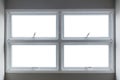 Aluminium push awning windows inside Royalty Free Stock Photo