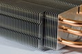 Aluminium radiator with copper heat pipe Royalty Free Stock Photo