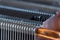 Aluminium radiator with copper heat pipe