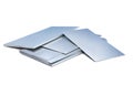 Aluminium sheet in different scales. Royalty Free Stock Photo