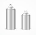 Aluminium Spray Can Template Blank. Vector