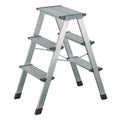 Aluminium Step Ladder, lightweight folding ladder, portable slim step stool, 3D rendering Royalty Free Stock Photo
