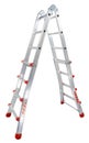 Aluminium stepladder isolated on white background Royalty Free Stock Photo