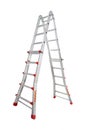 Aluminium stepladder isolated on white background Royalty Free Stock Photo