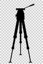 Aluminium Tripod for photography or video Camera at transparent effect background Royalty Free Stock Photo