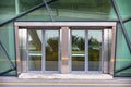 Aluminuim door and transparency glass., Entrance gate.