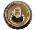 aluminum beer can, top view Royalty Free Stock Photo