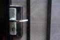 Aluminum black steel door handle with mosquito netting