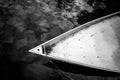 Aluminum boat bow in the water Royalty Free Stock Photo