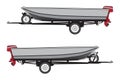 Aluminum Boat on Trailer Royalty Free Stock Photo