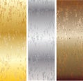 Aluminum, bronze and brass stitched Royalty Free Stock Photo